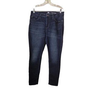 Lee  Riders Jeans Womens 14 Long Mid Rise Skinny Stretch Dark Wash Stretch